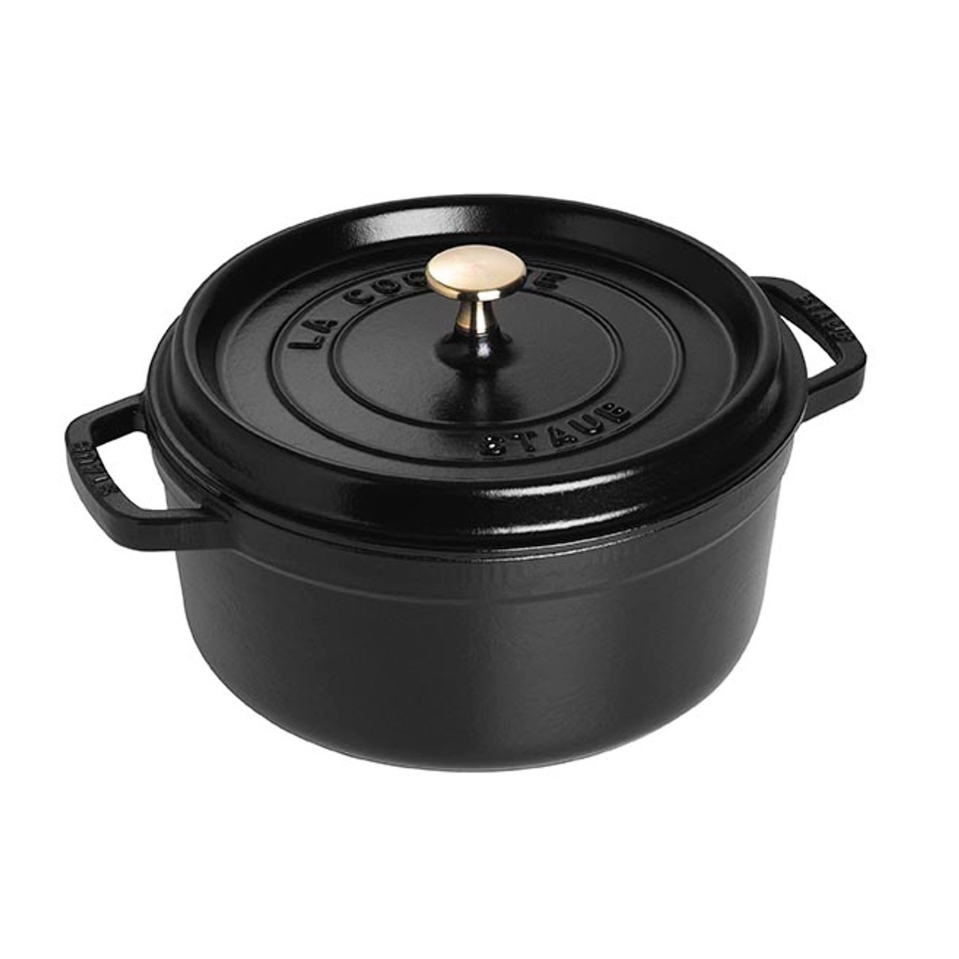 Cocotte en fonte ronde 34 cm noire