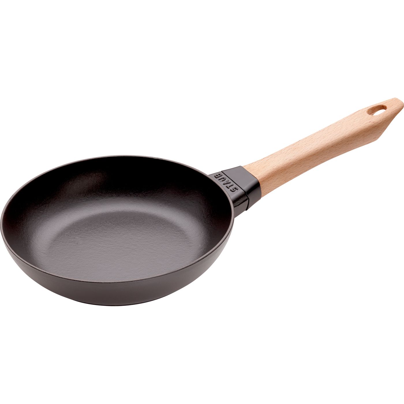 Poêle Frire Manche Bois 26 cm Noir mat