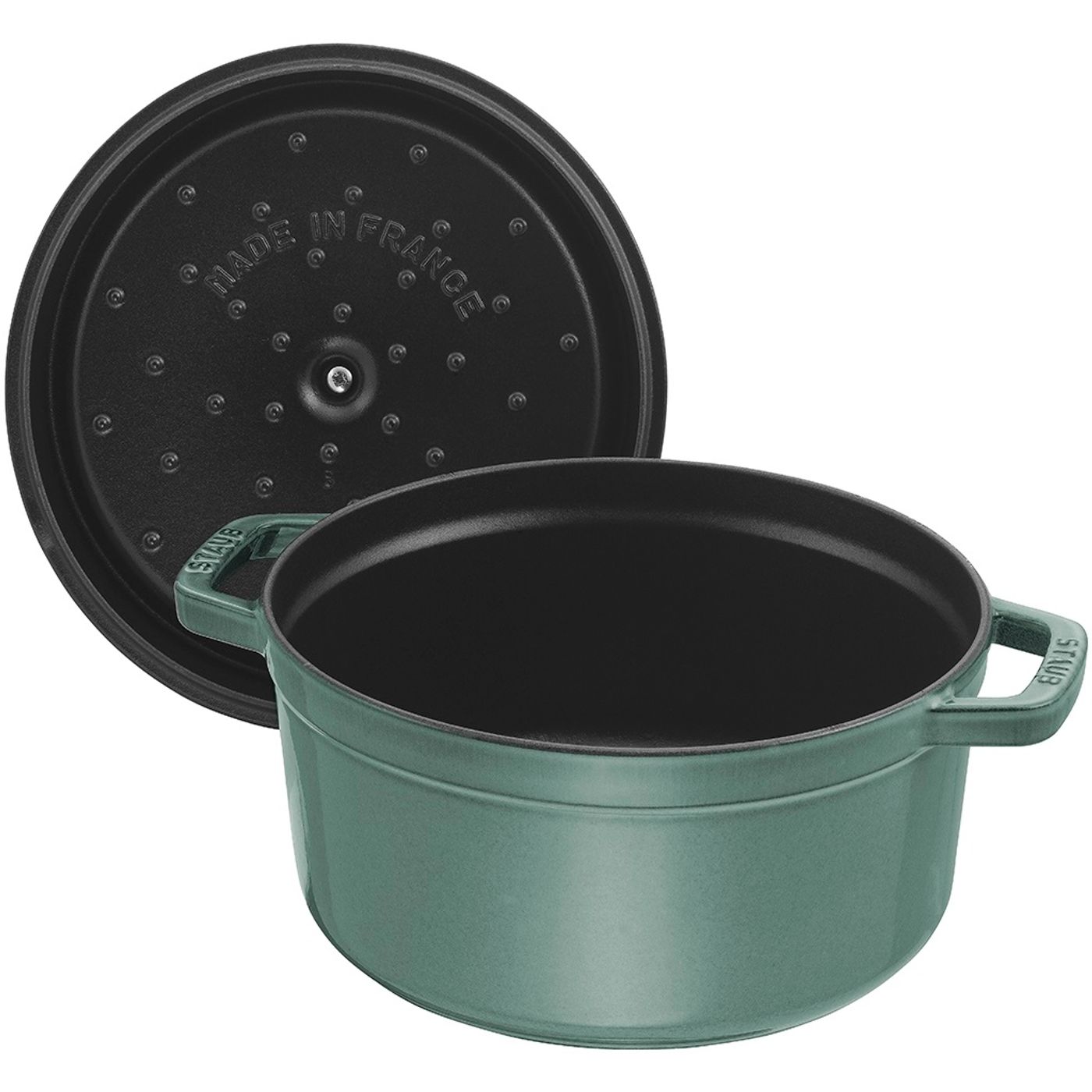 Cocotte en fonte ronde 20 cm Eucalyptus
