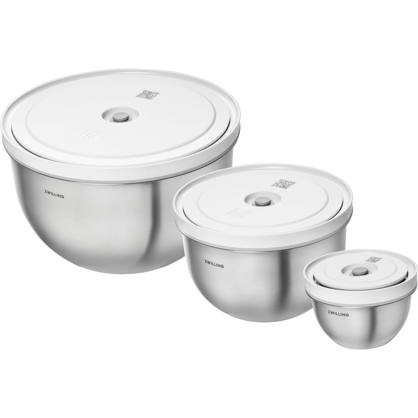 Lot de bols S/M/L / 3 pièces, Acier inoxydable Argent