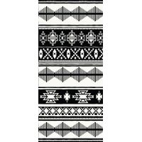 Tapis vinyle noir & blanc 49,5 x 109 cm - Visuel 0