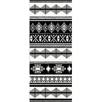 Tapis vinyle noir & blanc 49,5 x 83 cm - Visuel 0