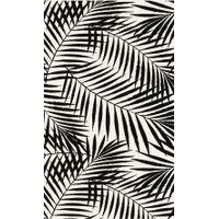 Tapis vinyle feuillage N&B 49,5 x 109 cm - Visuel 0