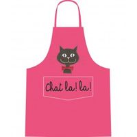 Tablier adulte Chat lala! framboise - Visuel 0