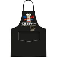Tablier adulte CHEFFFFF noir - Visuel 0