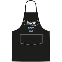 Tablier Adulte SUPER PAPA noir - Visuel 0