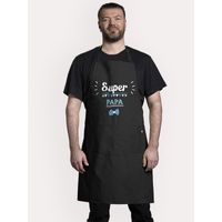 Tablier Adulte SUPER PAPA noir - Visuel 1