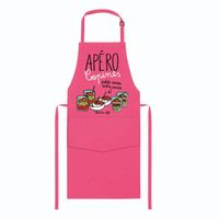 Tablier adulte APÉRO COPINES framboise - Visuel 0