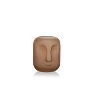 Vase FACE marron 17 cm - Visuel 1