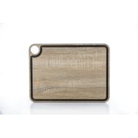 Planche à découper avec rigole 37,7 x 27,7 cm effet bois - Visuel 0