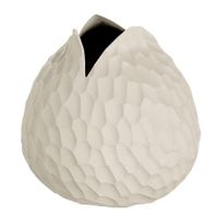 Vase Carve crème H. 10,5 cm - Visuel 0