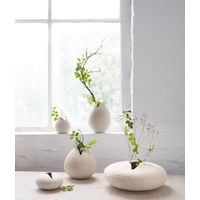 Vase Carve crème H. 18 cm - Visuel 2