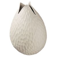 Vase Carve crème H. 22 cm - Visuel 0