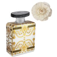 Diffuseur de parfum 100 ml Gold Debbie avec fleur - Visuel 0