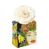 Mini diffuseur de parfum Gold Sicily 100 ml et sa fleur - Visuel 1