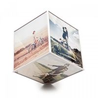 Cadre Photo Cube Rotatif 6 vues 10 x 10 cm - Visuel 1