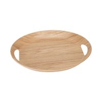 Plateau ovale en bois naturel 46 x 41 cm - Visuel 1