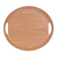 Plateau ovale en bois naturel 46 x 41 cm - Visuel 0