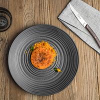 Assiette Plate Moon noire 27cm - Visuel 2
