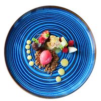 Assiette Plate Moon bleue 27cm - Visuel 2