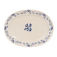 Plat ovale 32x30cm Appoline Bleu - Visuel 2