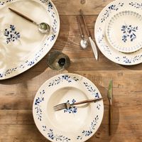 Plat ovale 32x30cm Appoline Bleu - Visuel 3