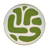 Plat rond Lulli vert D28cm - Visuel 0