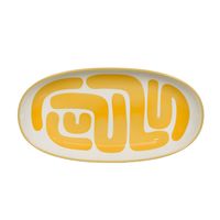 Plat ovale Lulli jaune 30x15 cm - Visuel 1