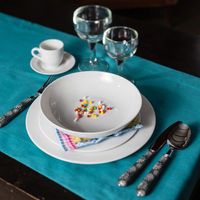 Assiette plate CHAMONIX blanc - Visuel 2