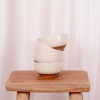 Coffret de 4 coupelles Jaspe 12 cm beige - Visuel 1