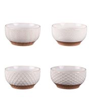 Coffret de 4 coupelles Jaspe 12 cm beige - Visuel 0