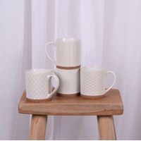 Coffret de 4 mugs Jaspe 35 cl beige - Visuel 0