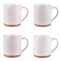 Coffret de 4 mugs Jaspe 35 cl beige - Visuel 1