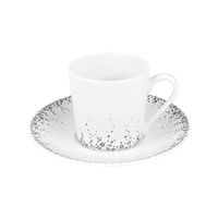 Tasse à café avec soucoupe BOREALIS gris 12cl - Visuel 0