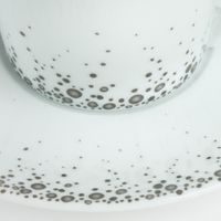 Tasse à café avec soucoupe BOREALIS gris 12cl - Visuel 1