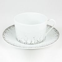 Tasse à thé avec soucoupe BOREALIS gris 22cl - Visuel 1