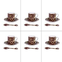 Coffret de 6 paire tasses café 10 cl + cuillères HéLIOS - Visuel 0