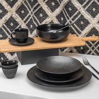 Assiette plate VESUVIO noire 27 cm - Visuel 4