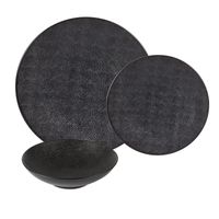Assiette dessert VESUVIO noir 21 cm - Visuel 2