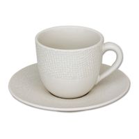 Tasse café 12 cl + soucoupe VESUVIO Ivoire - Visuel 0