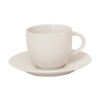 Tasse thé 22 cl + soucoupe VESUVIO Ivoire - Visuel 0