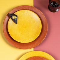 Assiette dessert vesuvio safran 21 cm - Visuel 1