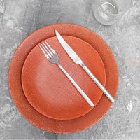 Assiette Plate vesuvio terracotta 27 cm - Visuel 0