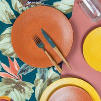 Assiette Plate vesuvio terracotta 27 cm - Visuel 3
