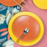 Assiette dessert vesuvio terracotta 21 cm - Visuel 1