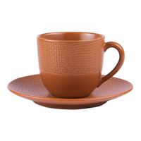Tasse café 12 cl + soucoupe vesuvio terracotta - Visuel 0