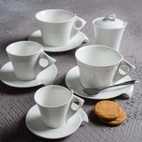 Coffret 6 tasses à café + soucoupes Libra - Visuel 1