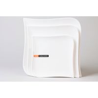 Assiette plate MELODY crème 25,5cm - Visuel 1