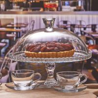 Plat à gâteau + cloche H 28 cm - Visuel 1