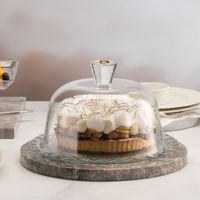 Plat à pâtisserie + cloche H 15 cm - Visuel 2